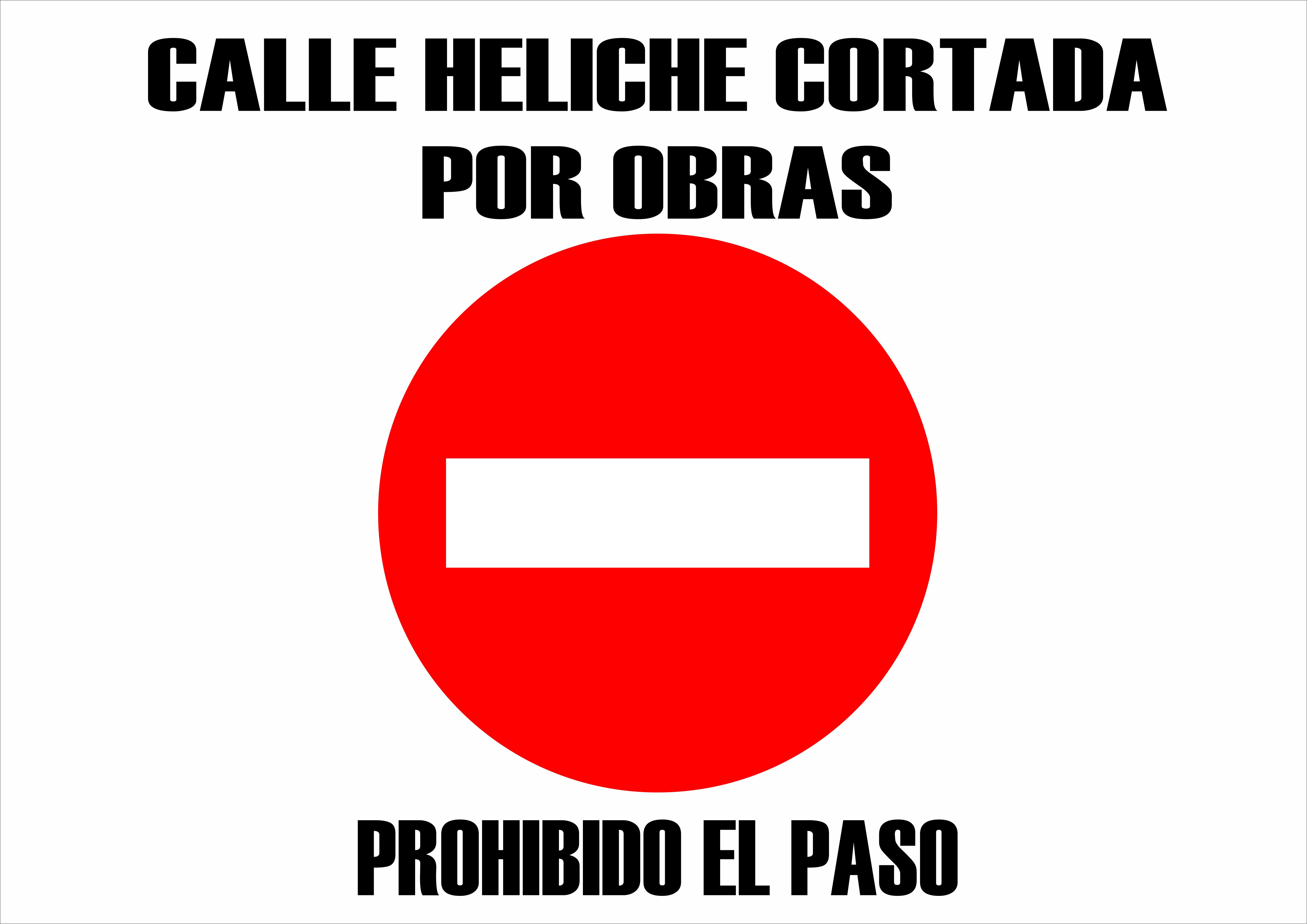 CALLE CORTADA POR OBRAS