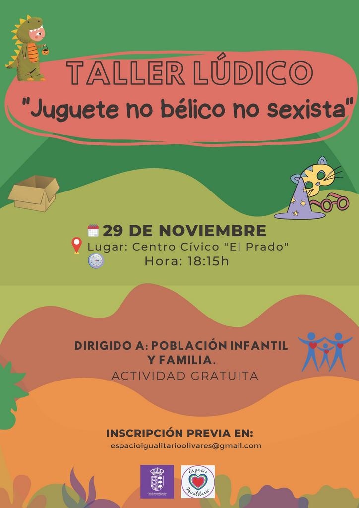 Cartel 29N. Taller juguete no bélico no sexista