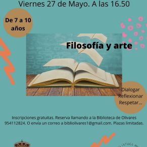 Cartel Filosofía y arte mayo 22