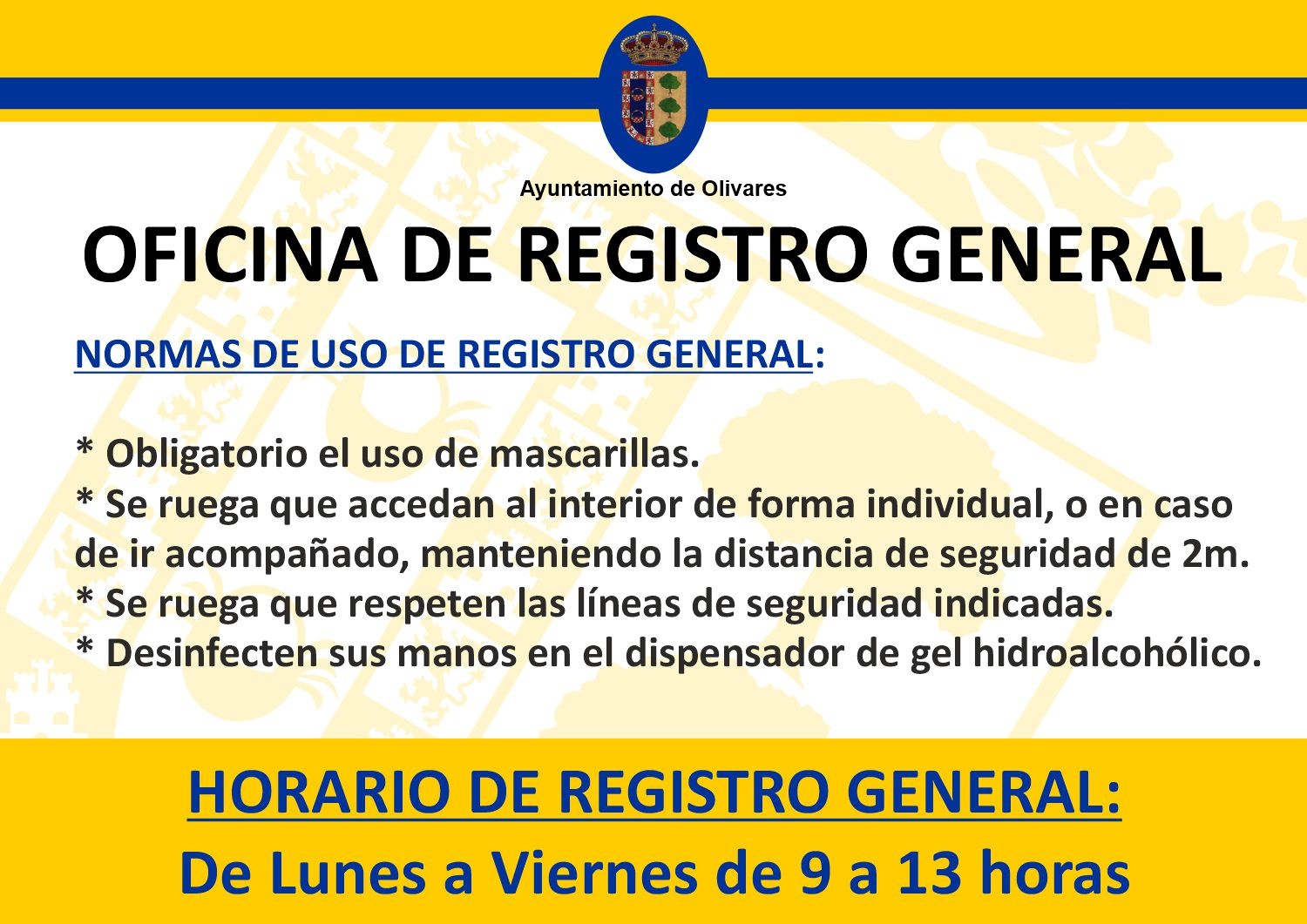 Cartel Registro Ayuntamiento