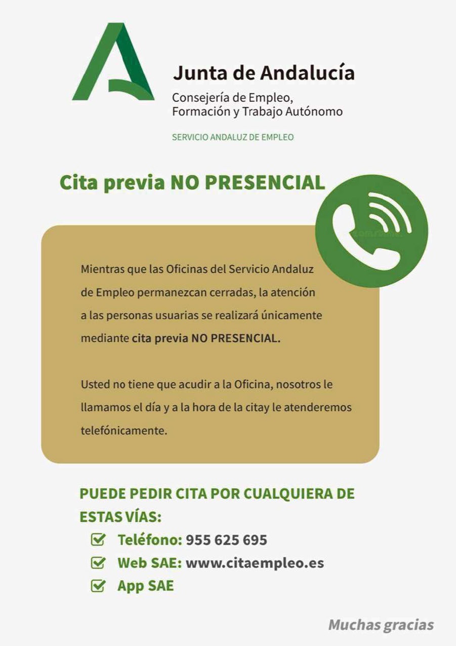 Cita Previa SAE no presencial
