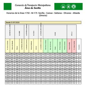 HORARIO ALBAIDA-SEVILLA