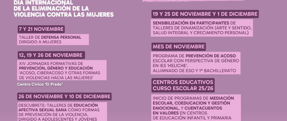 PROGRAMACIÓN GENERAL 25N OLIVARES