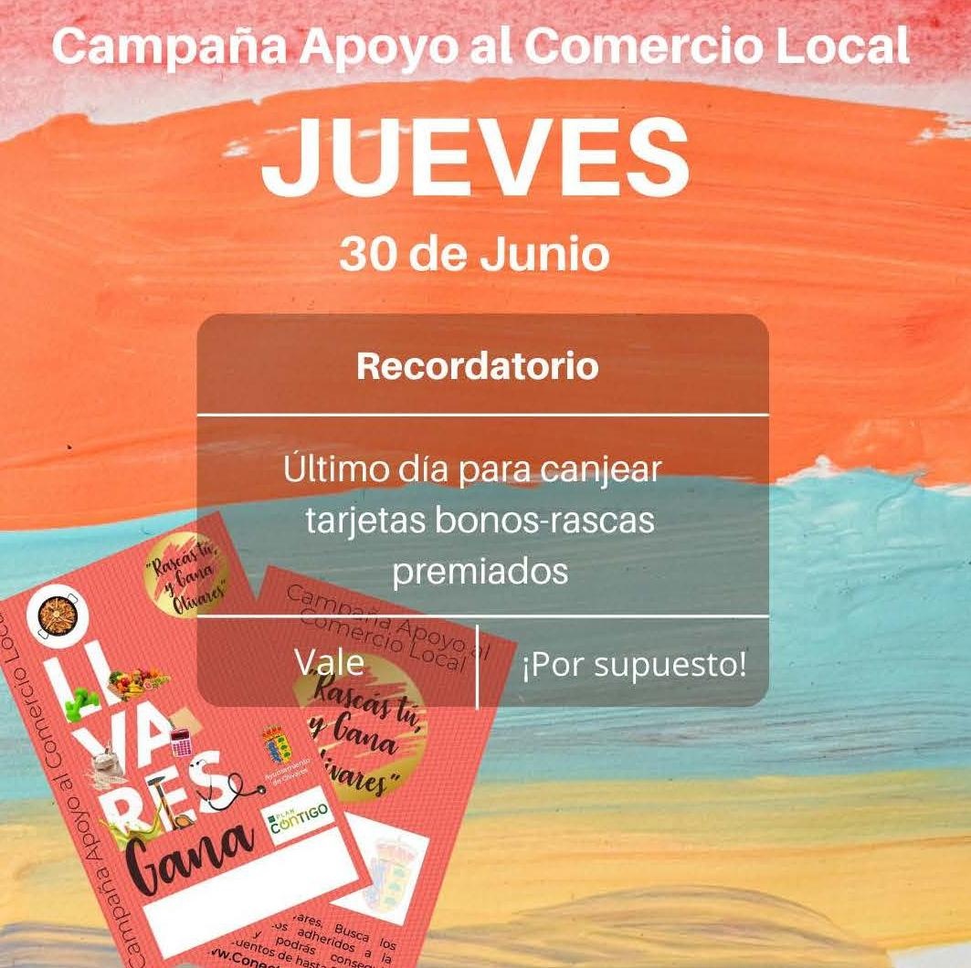 RECORDATORIO FINALIZACIÓN CAMPAÑA RASCAS DE CONSUMO