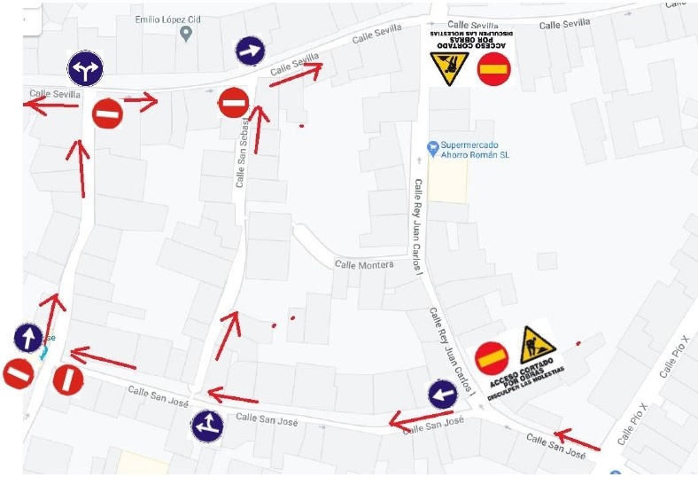 REORDENACIÓN TRÁFICO EN CALLES SAN JOSÉ Y REY JUAN CARLOS I