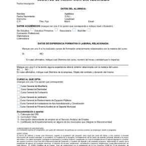 SOLICITUD INSCRIPCIÓN