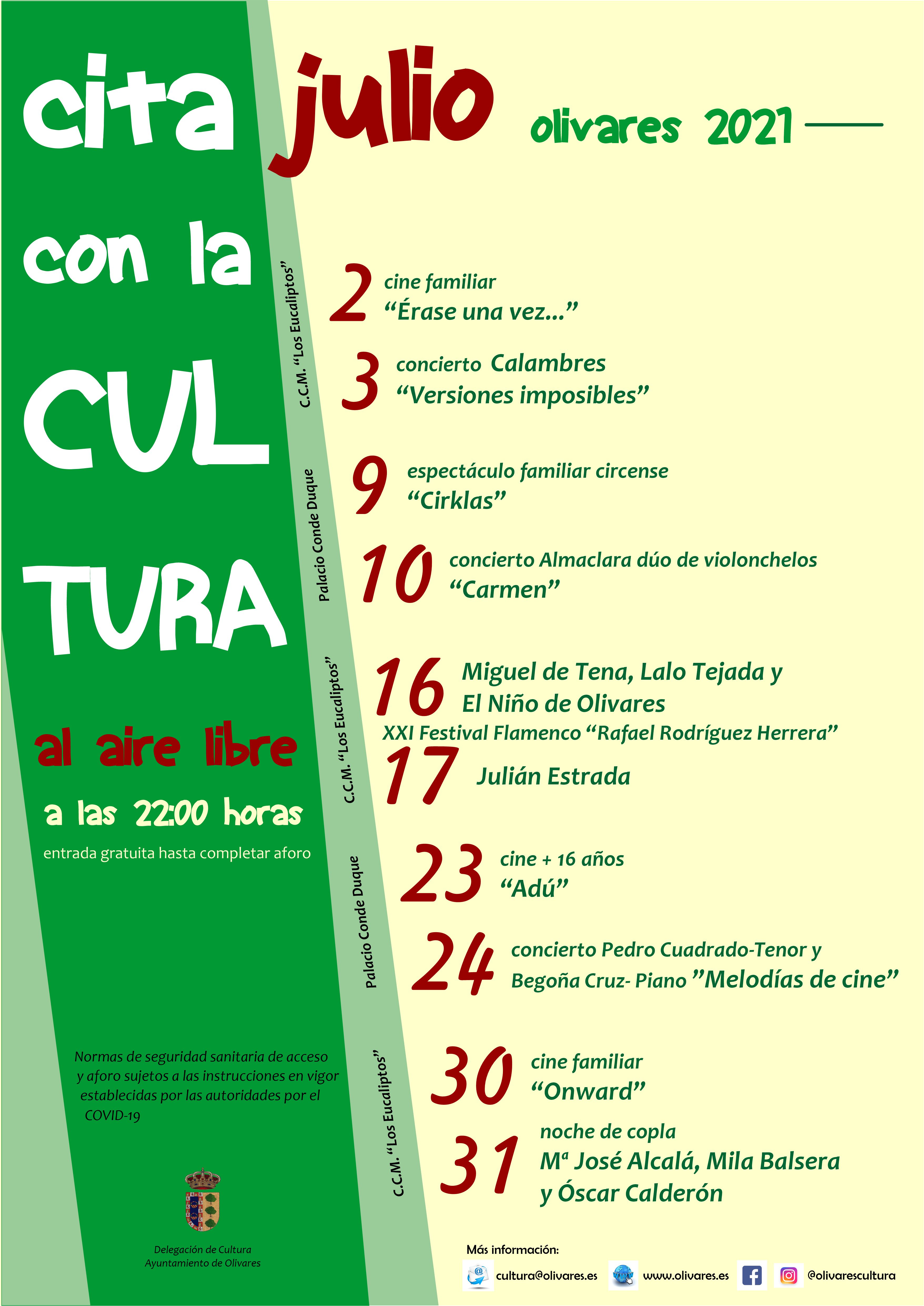 cartel programación julio